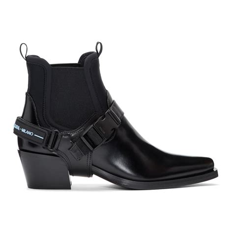 prada western boots|Prada genuine leather boots.